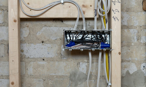 Close,Up,Of,A,New,Electrical,Installation,With,Wires,Connected